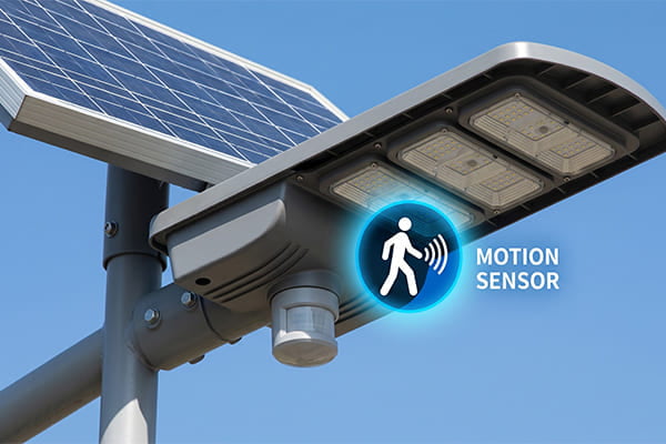 LED street light with a motion sensor icon